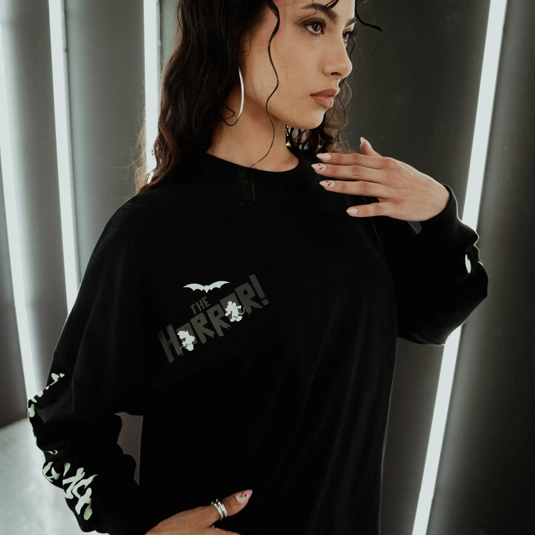 

Дисней Микки и друзья Хэллоуин Ужасы Охота Одинаковые комплекты для всей семьи Пуловер с круглым вырезом Толстовка Расслабленная Удобная осень-зима