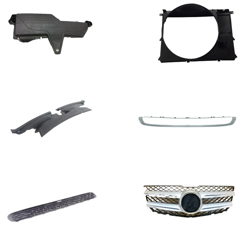 Intake muffler air scoop, air duct grille, chrome-plated frame radiator grille in the middle