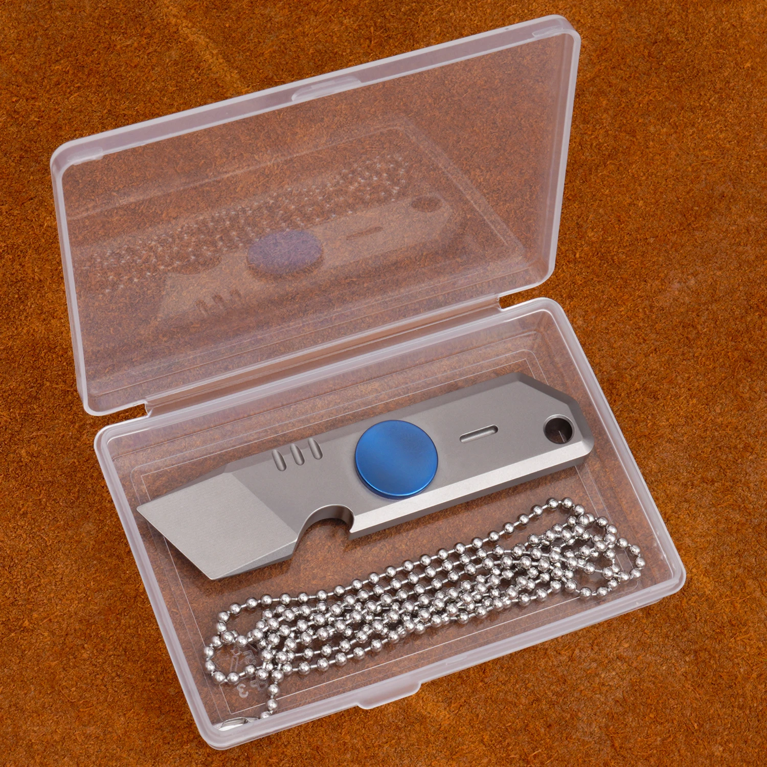 

Bottle opener pry bar, Titanium multifunctional tool with stainless steel chain, fingertip rotating gyro pry bar, fun EDC tool