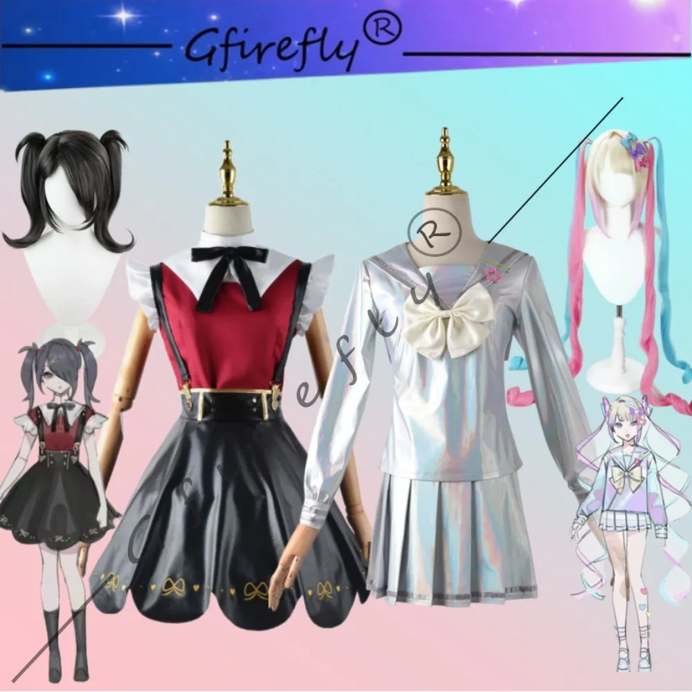 

Needy Streamer Overload KAngel Ame Chan Cosplay Costume Holographic Cute Dress Full Set Women Anime Game Halloween Outfit