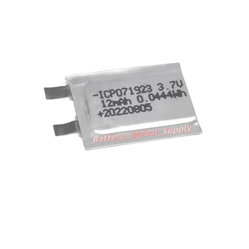 

ICP071923 Flexible Rechargeable Battery 12mAH 3.7v Fast Delivery 1pc-