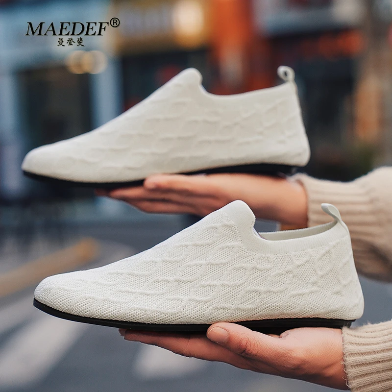 

MAEDEF Man Slippers Shoes for Men Loafers Thin Bottom Flats Casual Shoes Man Home Bedroom Slippers Mens Walking Shoes Moccasins