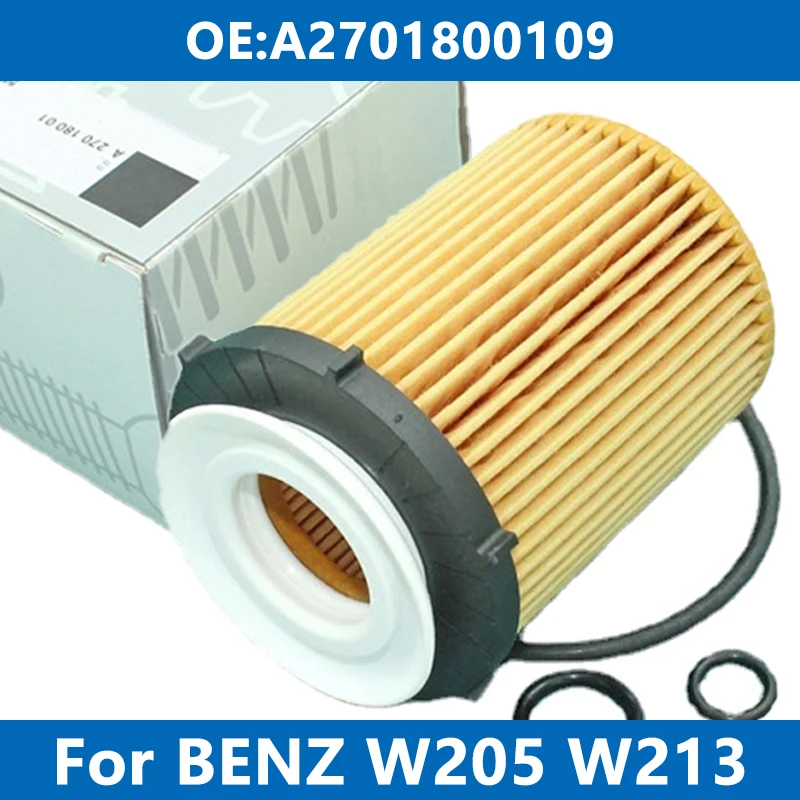 Car Oil Filter Kit A2701800109 For Mercedes Benz W176 W246 W205 W213 A180 B200 C200 E300 CLA220 GLA200 GLC250 M270 M274 Engine