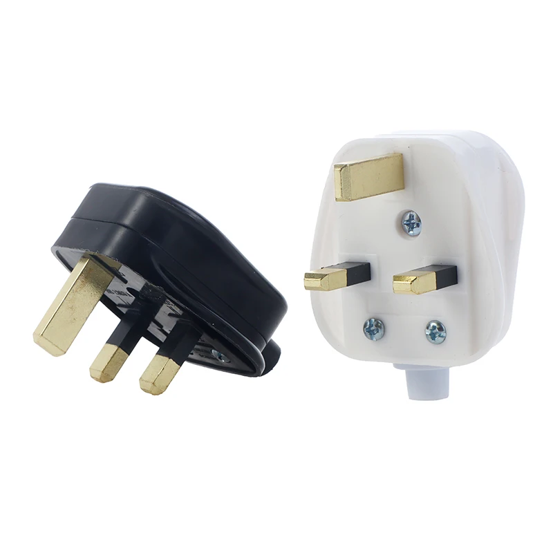 (HB05)England Removable Power Plug Type G White Black 3Pin UK Mains Plug 13A Appliance Assembly Power Cord Fuse Wiring Connector