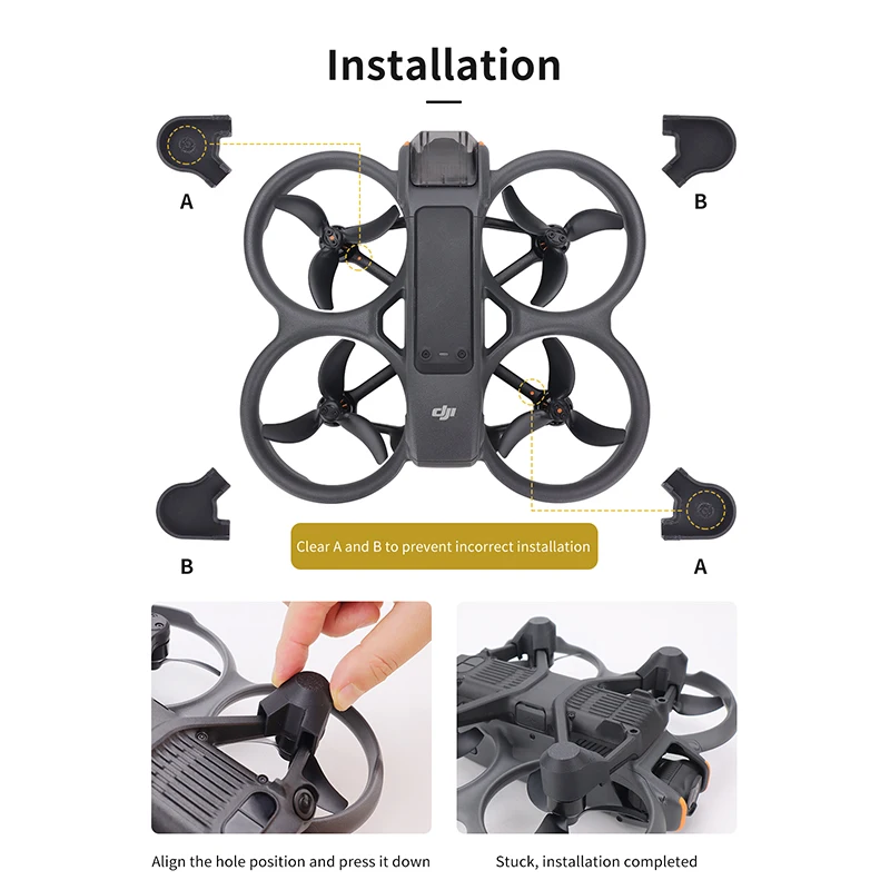 حماية ترايبود صغيرة ل DJI Avata 2 ، زيادة قوس لمنع البلى والمسيل للدموع الملحقات الحرة