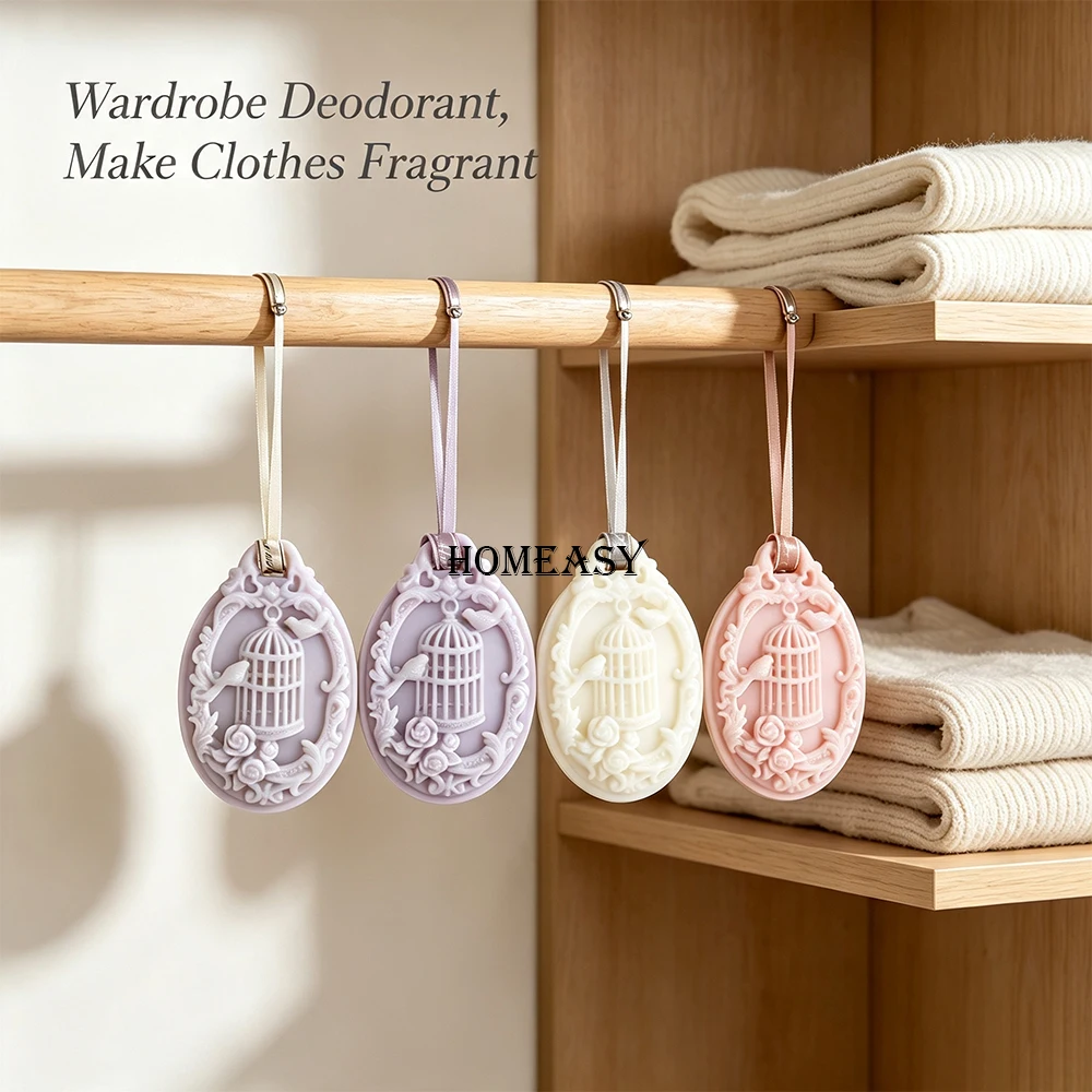 Hanging Scented Wax Tablet Long Lasting Wardrobe Fragrance Car Air Freshener Home Closet Deodorant Aroma Wax Sheet Gift Decor