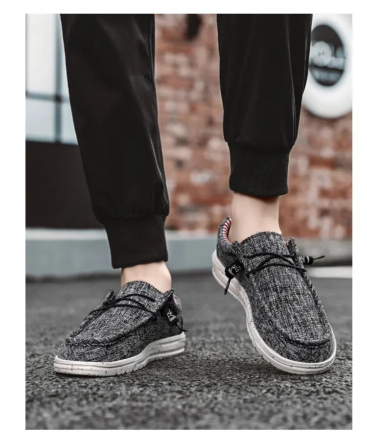 Männer 2024 neue Freizeit Turnschuhe Frühling Sommer atmungsaktive leichte Outdoor-Segeltuchs chuhe große Herren schuhe Walking Loafers – Detail 13
