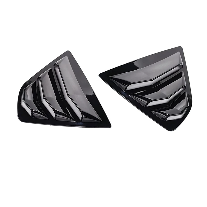 For Toyota Camry 2018-2023 Replacement Rear Side Window Louvers Air Vent Scoop Shades Cover Trim Blinds - Glossy Black