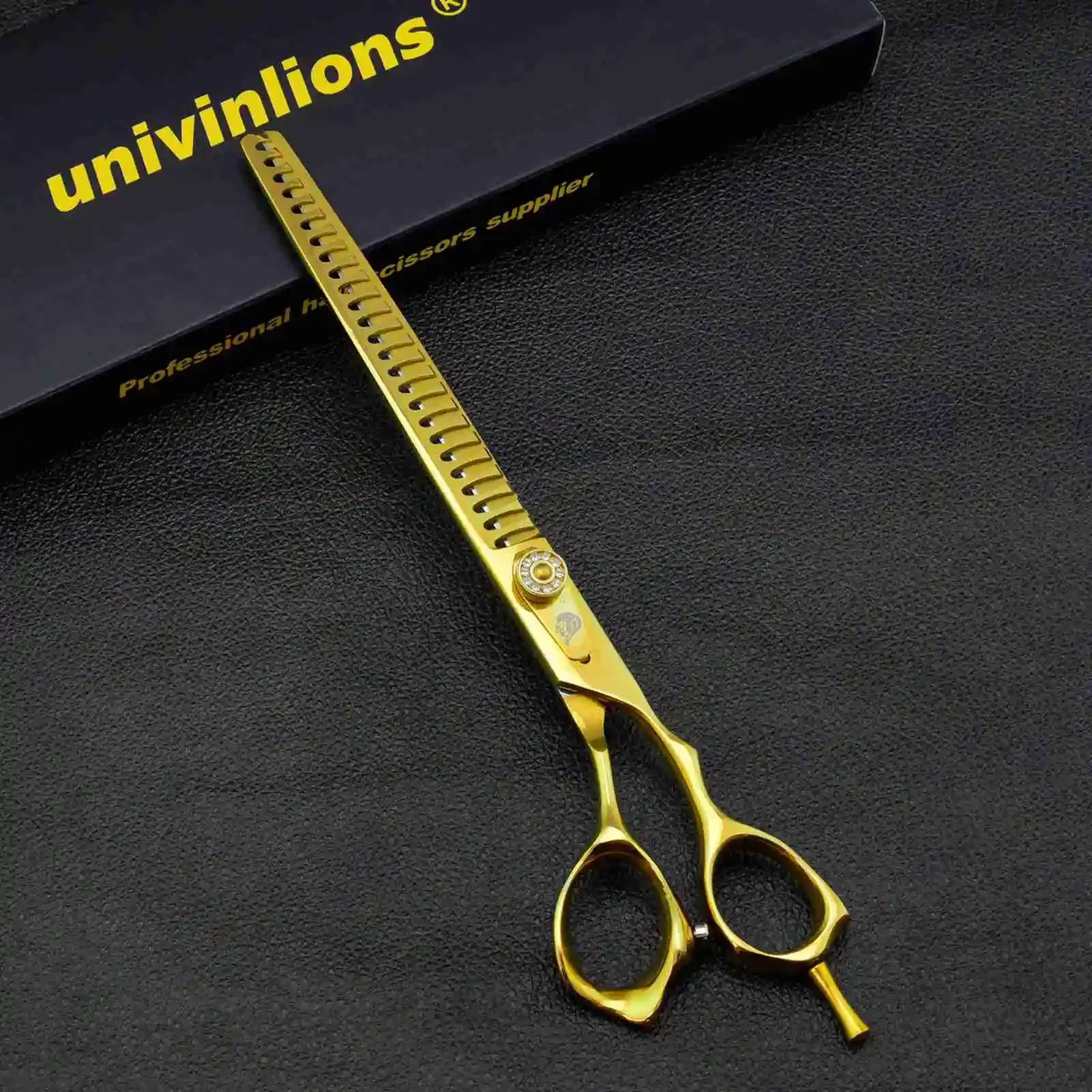 Univinlions 8 inch Scissors Dog Professional Gromming Scissors Pet Thinning Shears For Home Groomer Tijeras Perro Hair Trimmer