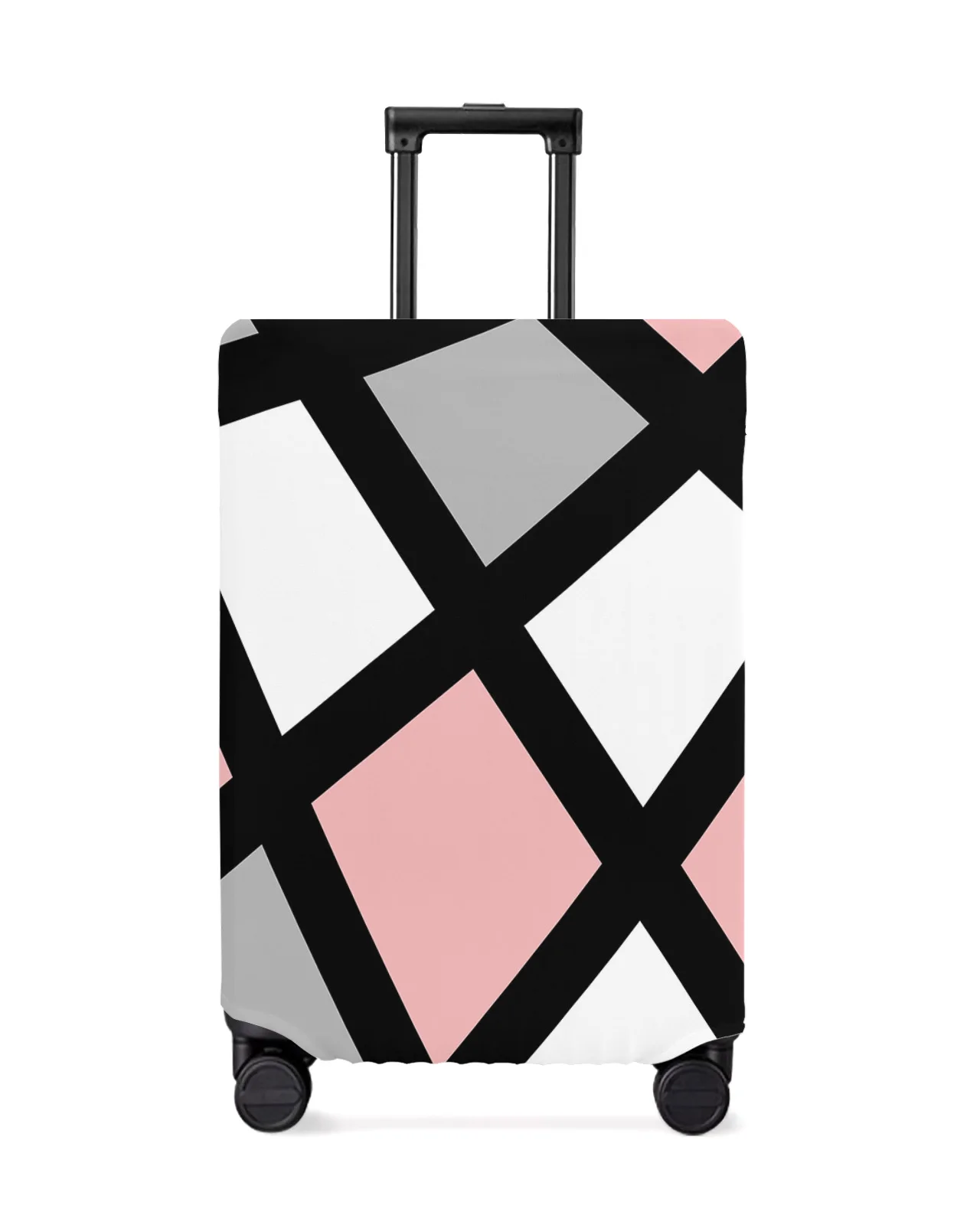 Juste de bagage carrée géométrique, protection de valise commandée, housse anti-poussière pour bagages, rose, noir, gris, étui de voyage, 18 "-32"