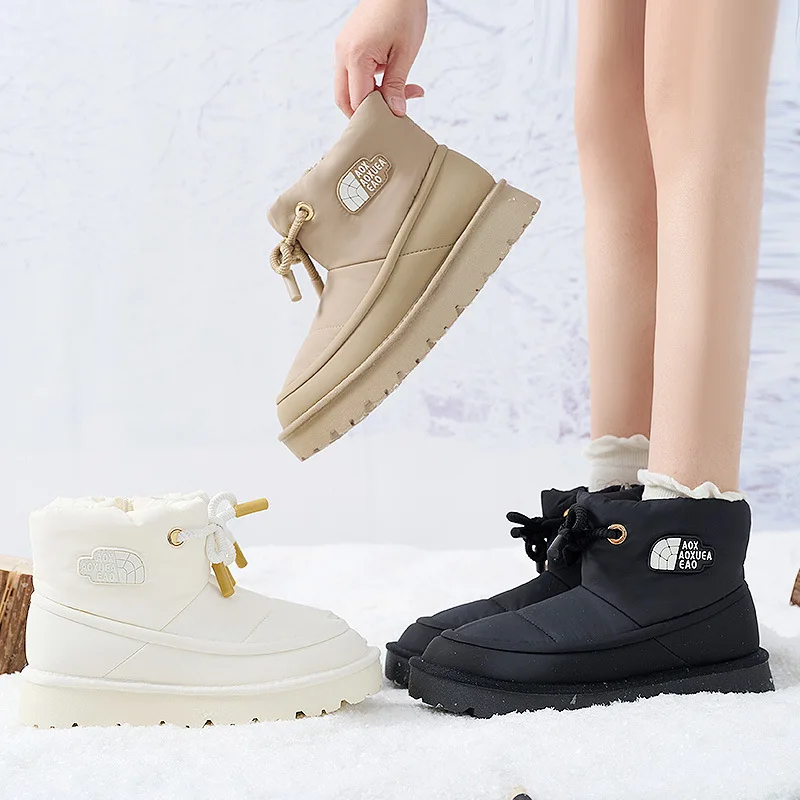 

couple Snow boots for women winter outdoor cotton shoes Winter Shoes Waterproof Warm Plush Non-slip Hiking Work Ankle Boots