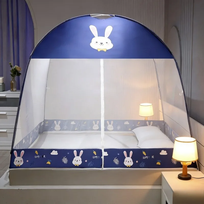 Pop Up Mosquito Net for Bed, Instant Foldable Canopy Tent,Dust-Proof Top, Portable Travel Net for Kids Adults,Home Dormitory Use