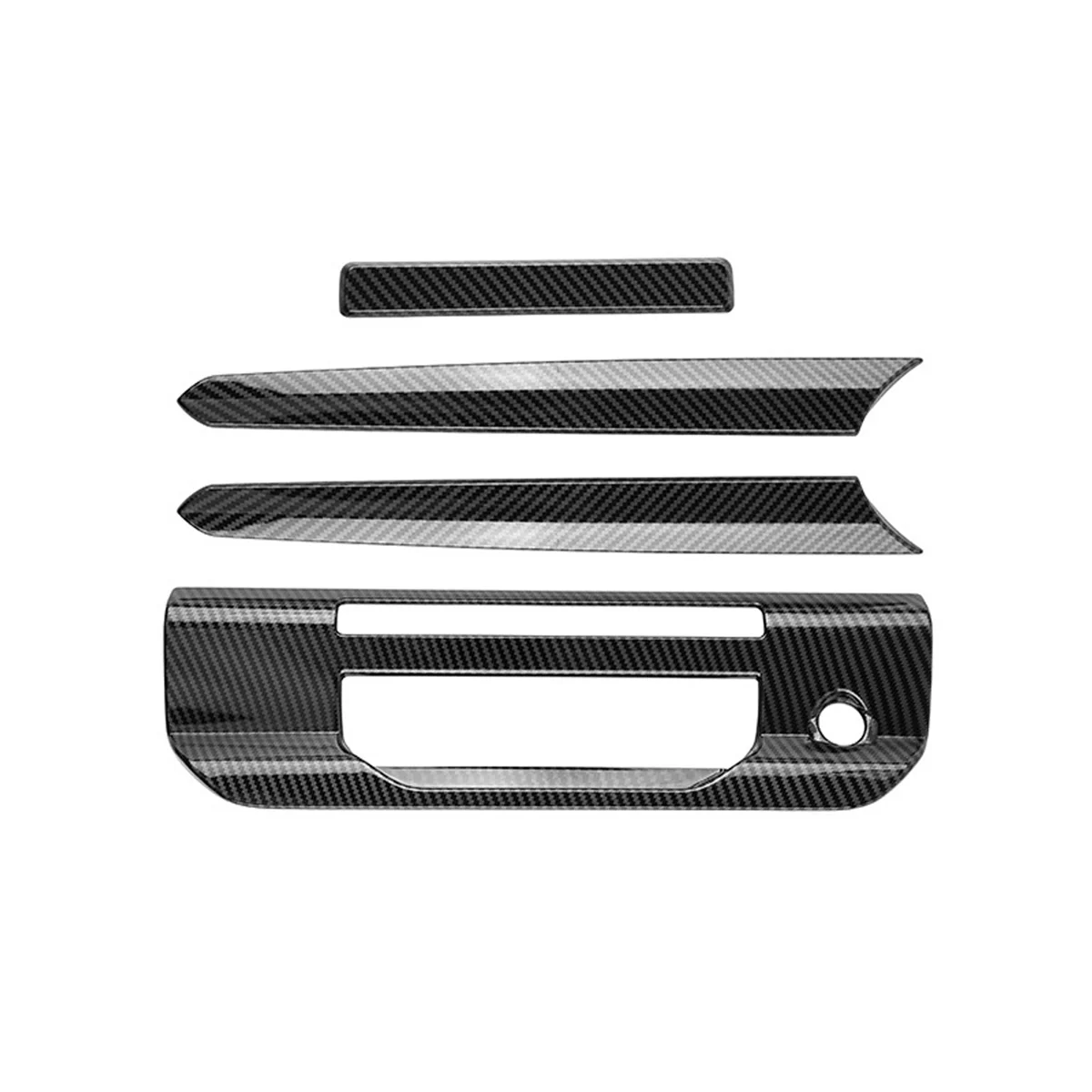 

For Ford Ranger 2023 Car Rear Tailgate Handle Cover Trim Trunk Decorative Sticker Accessories - ABS Carbon