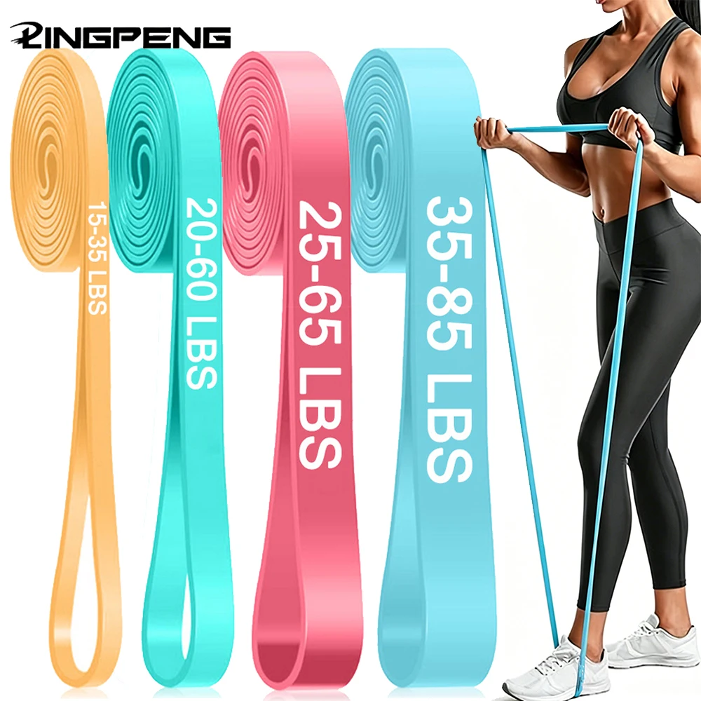 15-85LBS Resistance Bands Set with Accessories for Pull-Up Assistance & Full-Body Training, Multi-Level Exercise Bands