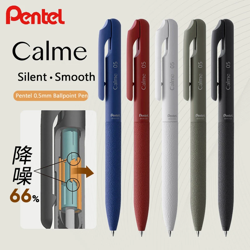 

Гелевая ручка PENTEL Calme Hybrid, 0,5 мм, ультратихая шариковая ручка для бизнеса и школы, минималистичный дизайн, канцелярские товары, удостоенные наград