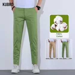 KUBRO-viser d'été décontractés pour hommes, vêtements de rue coréens de haute qualité, pantalons fins en coton, 9 couleurs