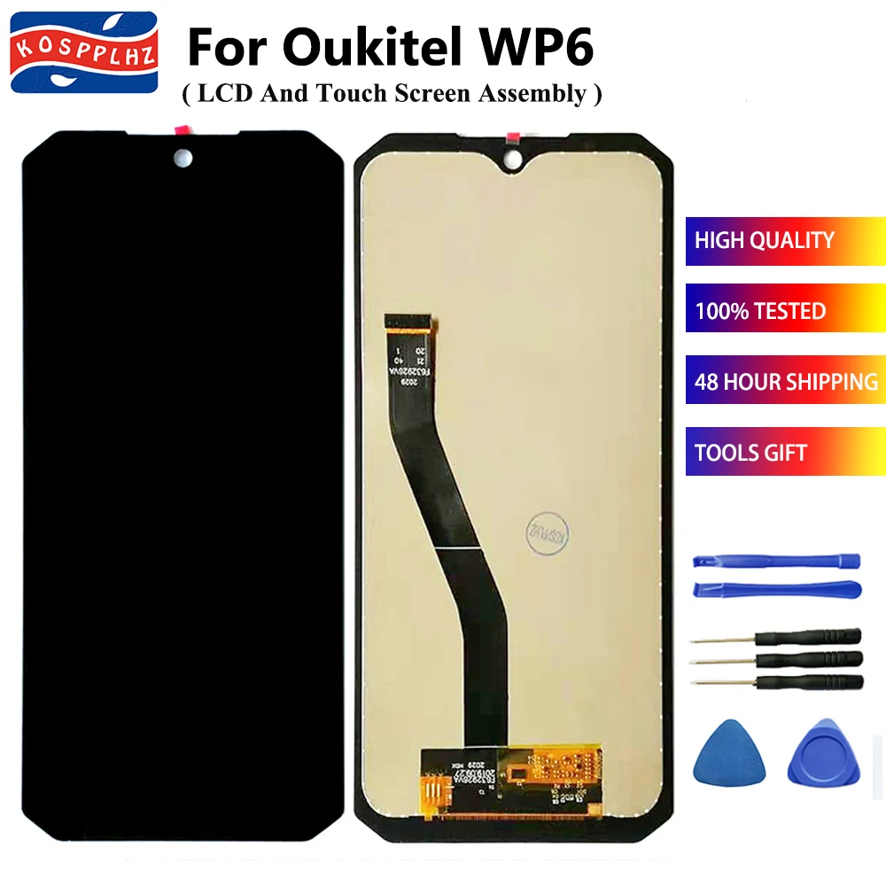 100% Tested Well For OUKITEL WP6 LCD Display + Touch Screen Digitizer Replacement For Oukitel WP6 Display LCD + Tools