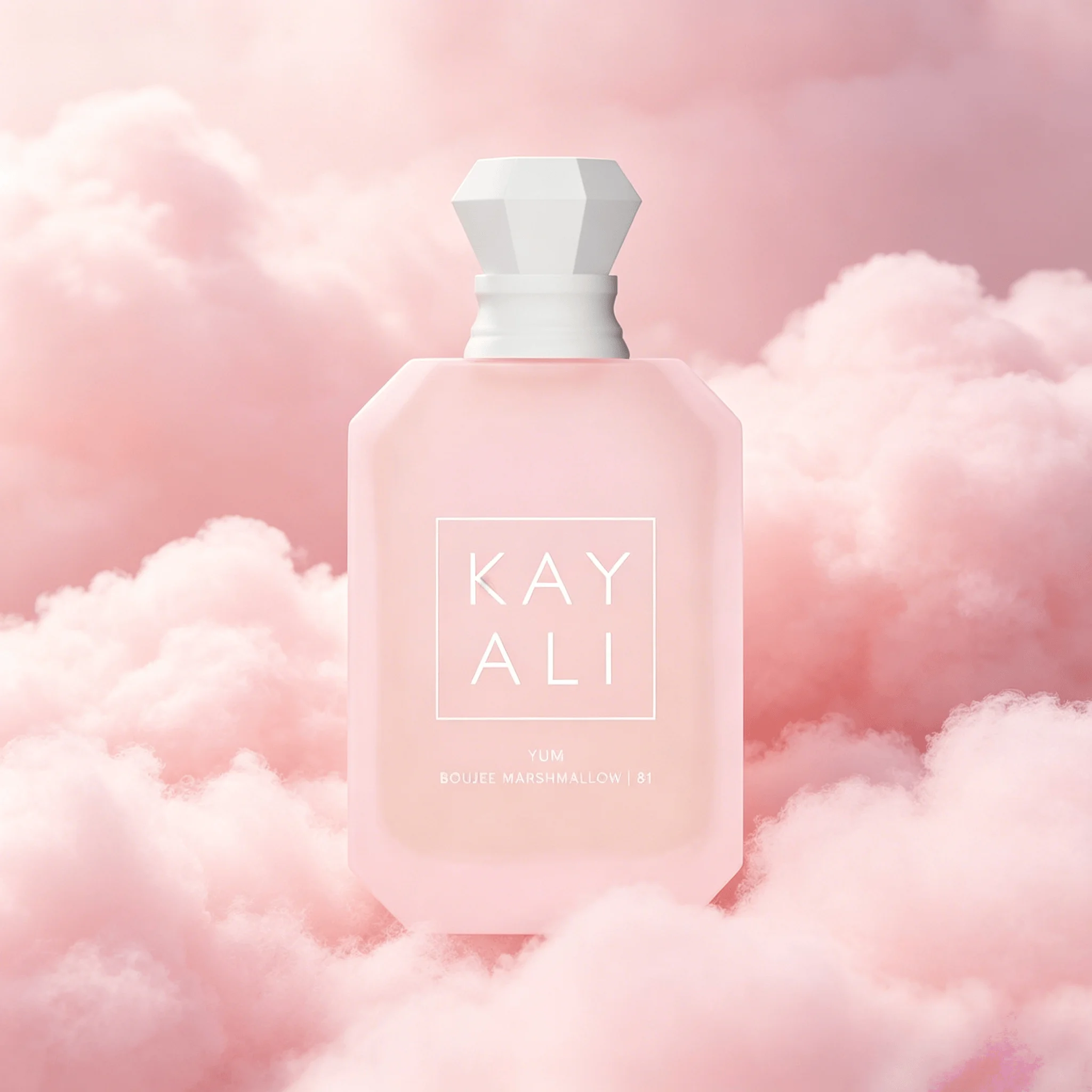 Kayali (81) Yum Boujee Marshmallow Eau de Parfum, Fragancia Dulce y Cremosa de Larga Duración para Mujer, Perfume en Botella Rosa Mate, Aroma de Ensueño, Regalo para Damas