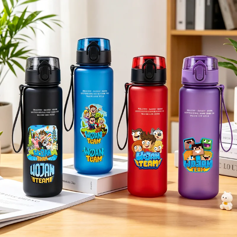 650ML Wojans Team Water Bottle Game Anime Cartoon Drinking Bottles Portable Outdoor Large Capacity Sport Fitness Water Cup Gift