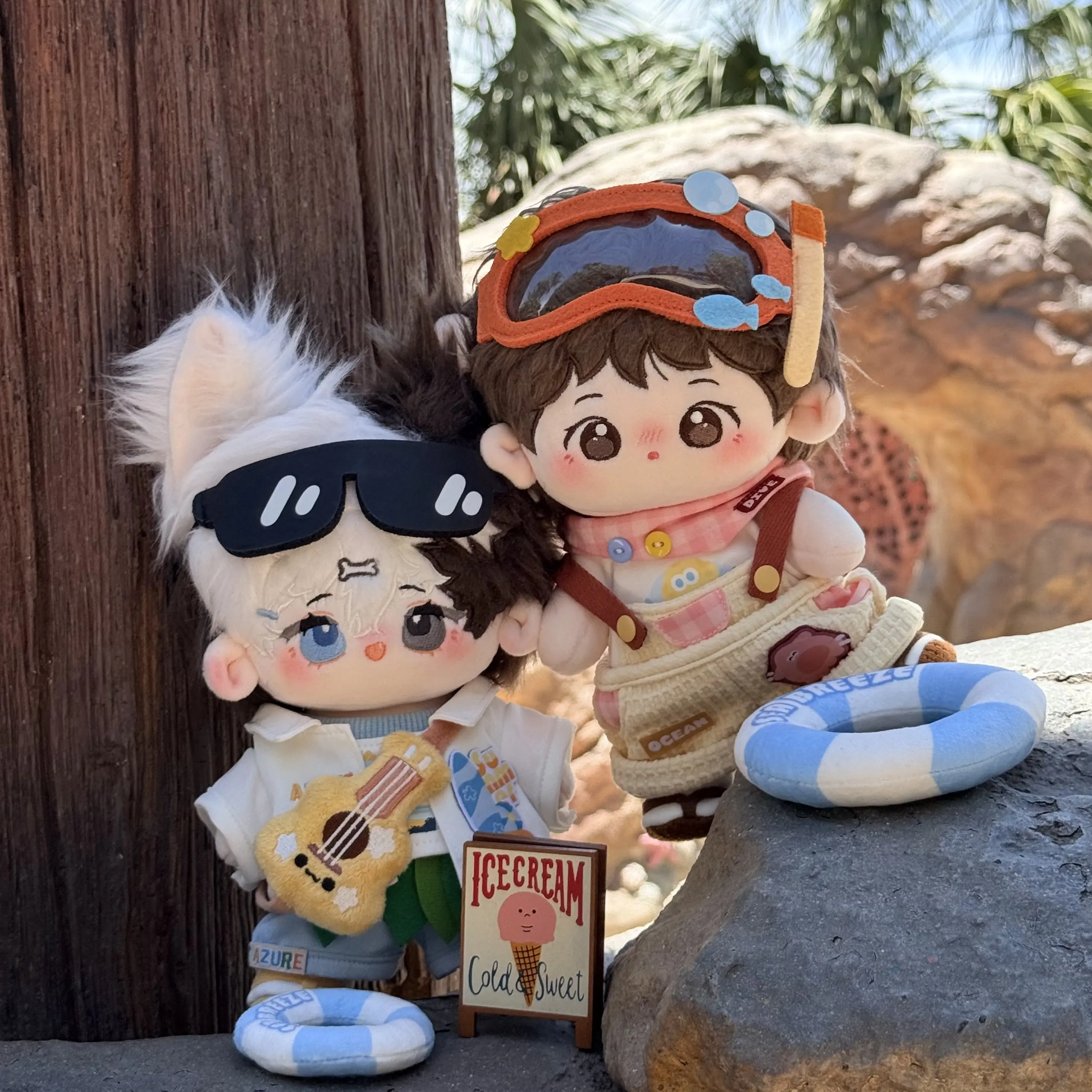 Disponibile Abbigliamento per Bambole da 20cm, Completo Cartone Animato Avventura sull'Isola con Cavalluccio Marino, Marinaio, Polpo, per Peluche e Giocattoli Anime per Bambini