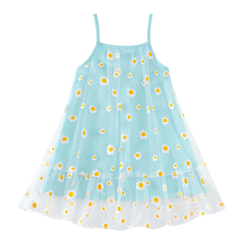 Summer Princess Dress for Little Girls Trendy Baby Kids Summer Wear with Straps Baby Girl Clothes