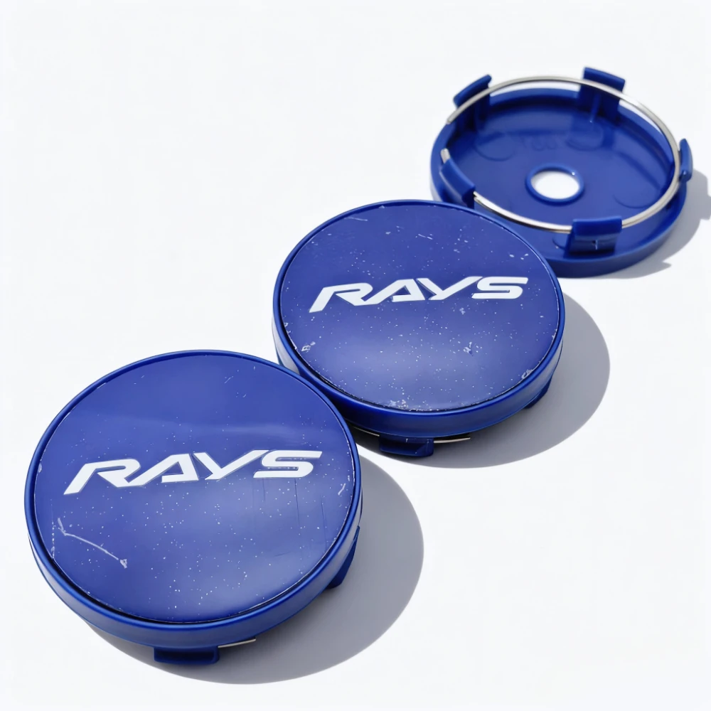4 stücke Blau Weiß Rays Logo Emblem Auto Rad Center Caps 60 MM 56 MM Räder Radkappe Felge Radkappen staub Abdeckung Ersetzen Auto Zubehör