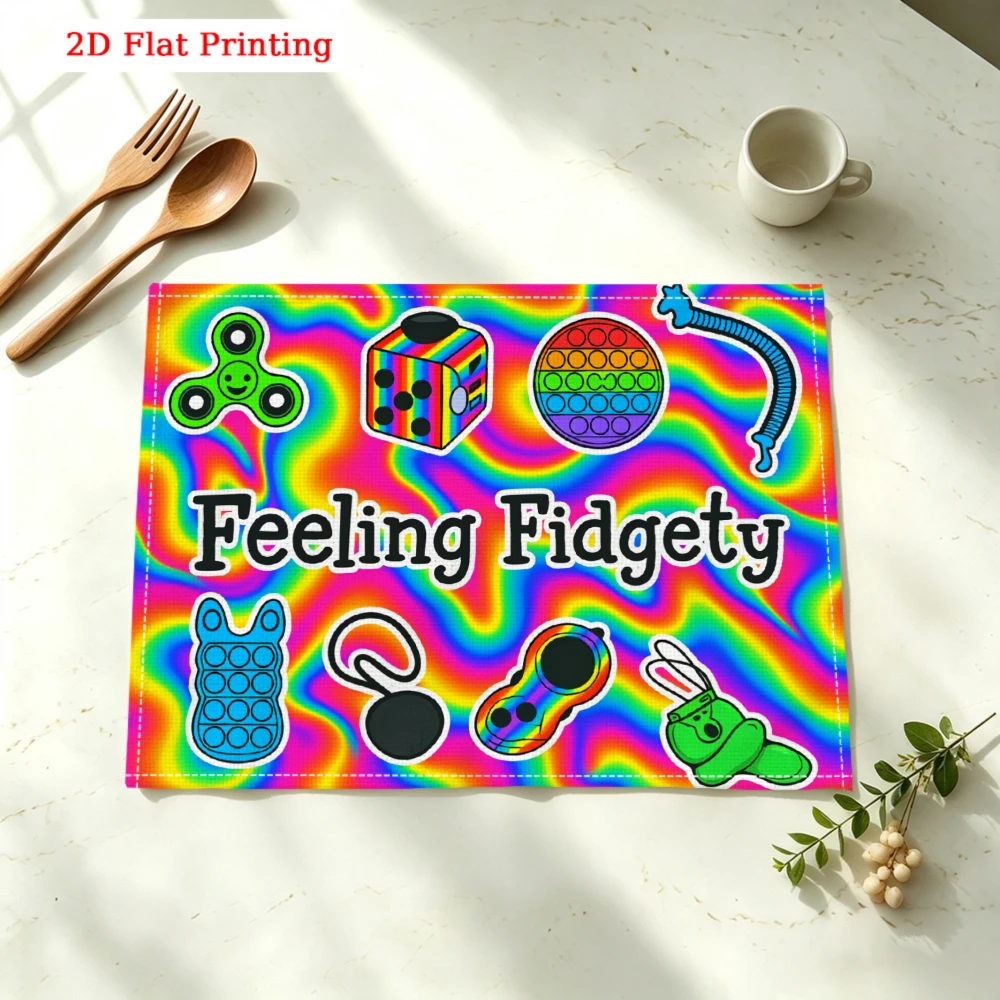 Feeling Fidgety Toys Kitchen Placemat Feeling Fidgety Toys Linen Pad Dish Coffee Cup Table Mat 1PC 30x40cm