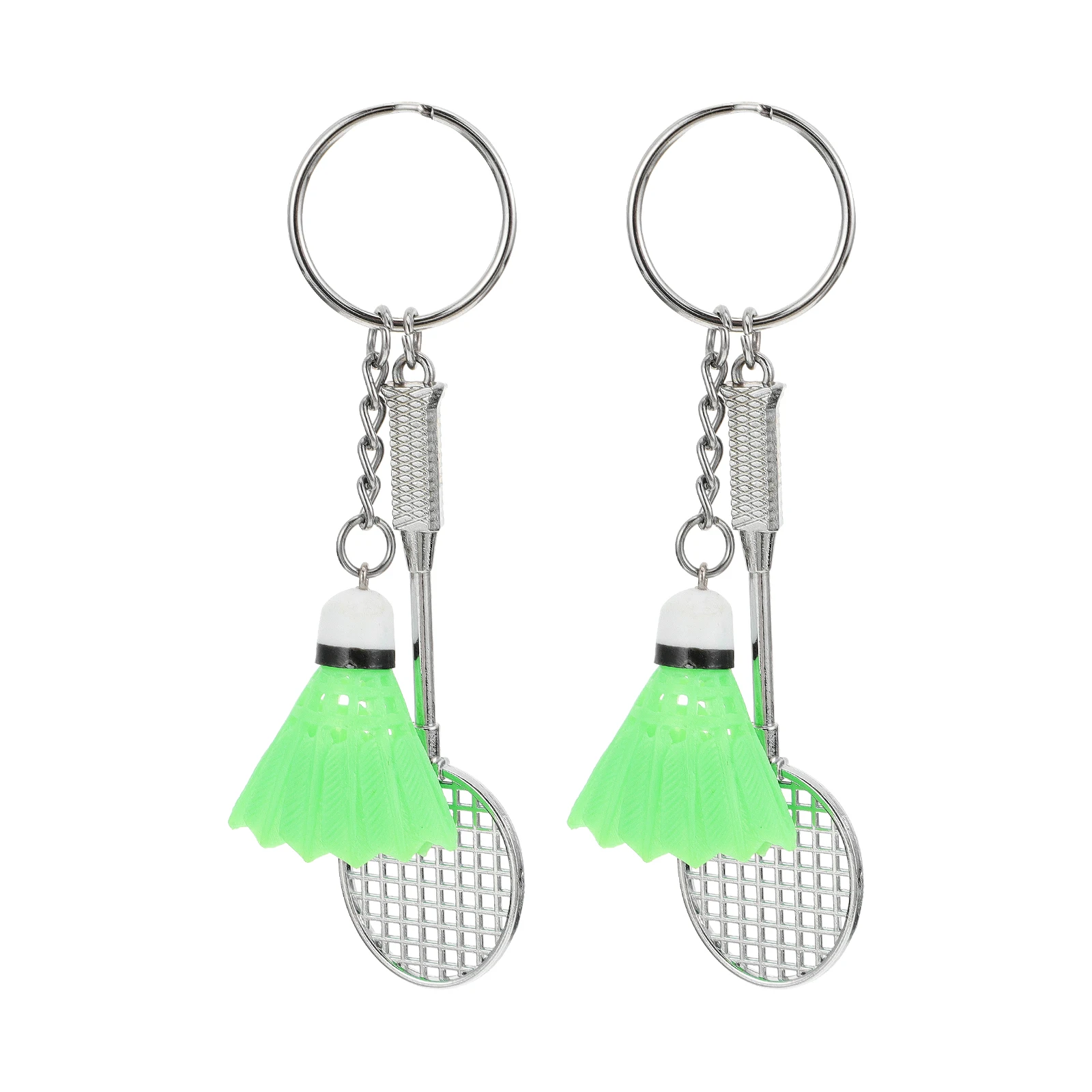 

Badminton Keychain Mini Racket Rings Shuttlecocks Pendant Sports Style Tennis Grip Tape Chain Keychains Accessories