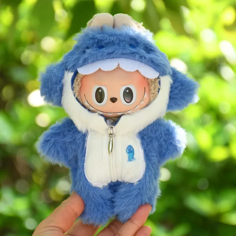 17 centimetri Carino Mini Peluche Vestiti della Bambola Vestito Accessori per la Corea Kpop Eso Labubu Idol Bambole Squalo Tutina Abbigliamento FAI DA TE Ragazza regalo