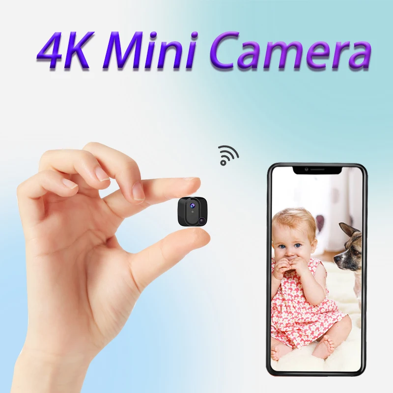 

4K mini WiFi camera PIR micro cameras security protection secret cams wireless remote Alarm baby monitor smart home