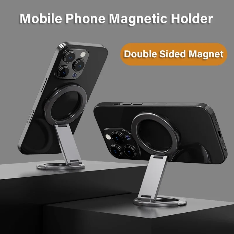 

Magsafe Double-sided Magnetic Phone Finger Ring Holder Desktop Stand for iPhone 16 14 15 Pro Max Xiaomi Huawei Phone Accessories