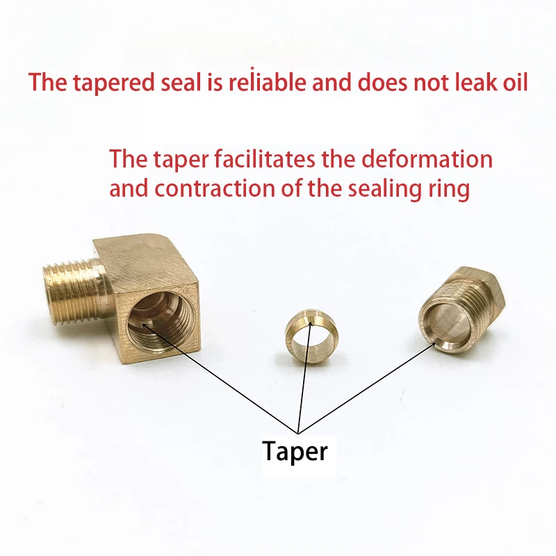 Customized PL-408 Compression Ferrule Brass Right Angle Elbow Adaptor New Condition Hydraulic Pipe Fitting Joint