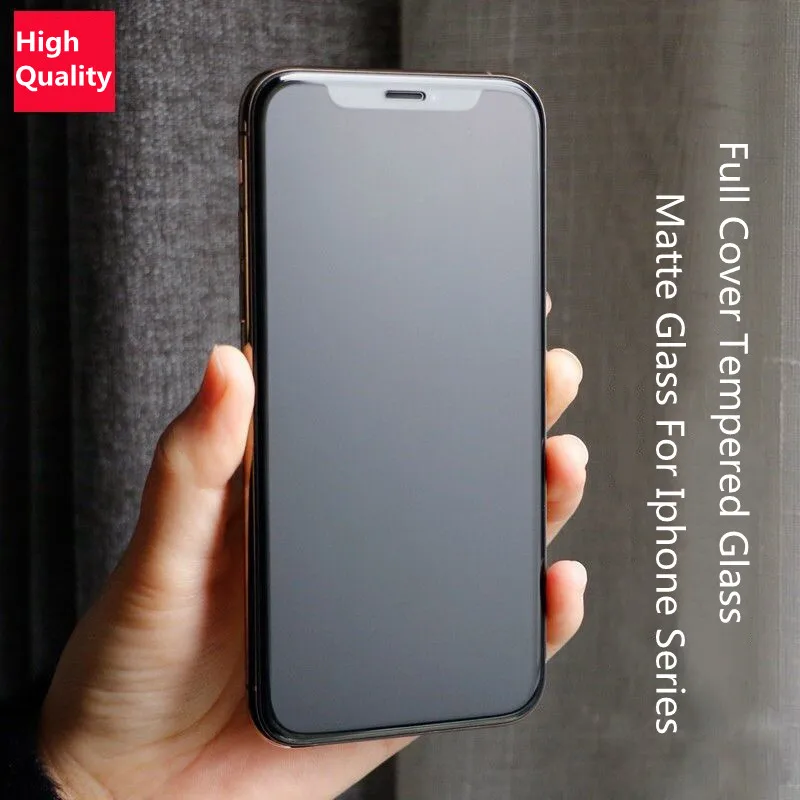 LITBOY 6D Matte Tempered Glass For iPhone 13 12 11 Pro Max Full Cover Screen Protector Film For iPhone X XR XS Max 14 Plus 15Pro