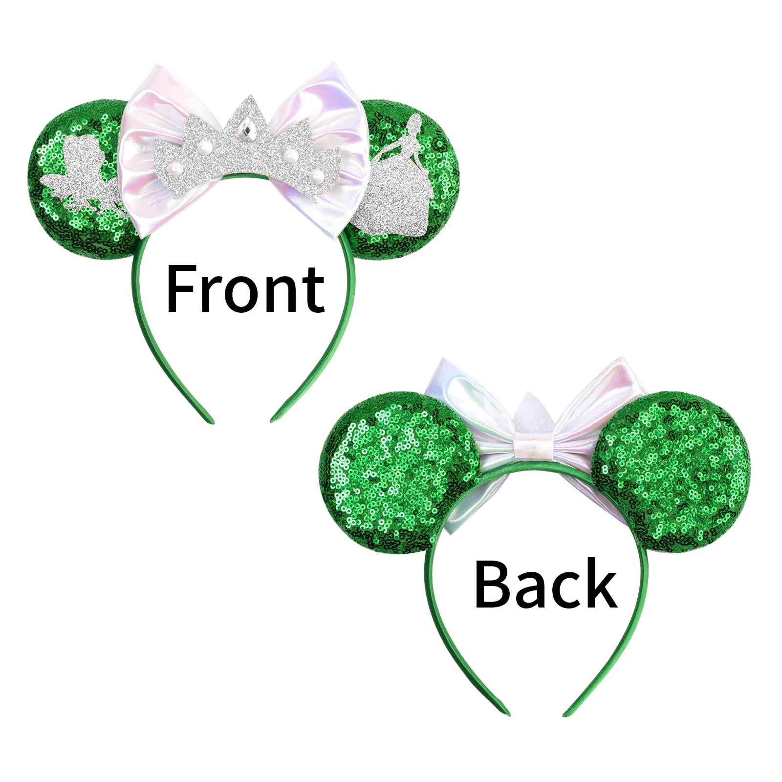 Princesse et la grenouille Mickey Mouse Tiana bandes de cheveux sur le thème pour femmes enfants paillettes oiseau arc bandeau féminin chapeaux accessoire