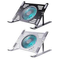 Aluminum Laptop Cooling Stand Laptop Cooling Pad With Adjustable Height,Foldable Frame,USB Power Notebook Risers Holder