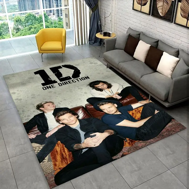 Popular One D-Direction Singer 1D Non-Slip Area Rug for Living Room,Bedroom,Playroom,Carpet Floor Mat Home Decor Rug Kids Room