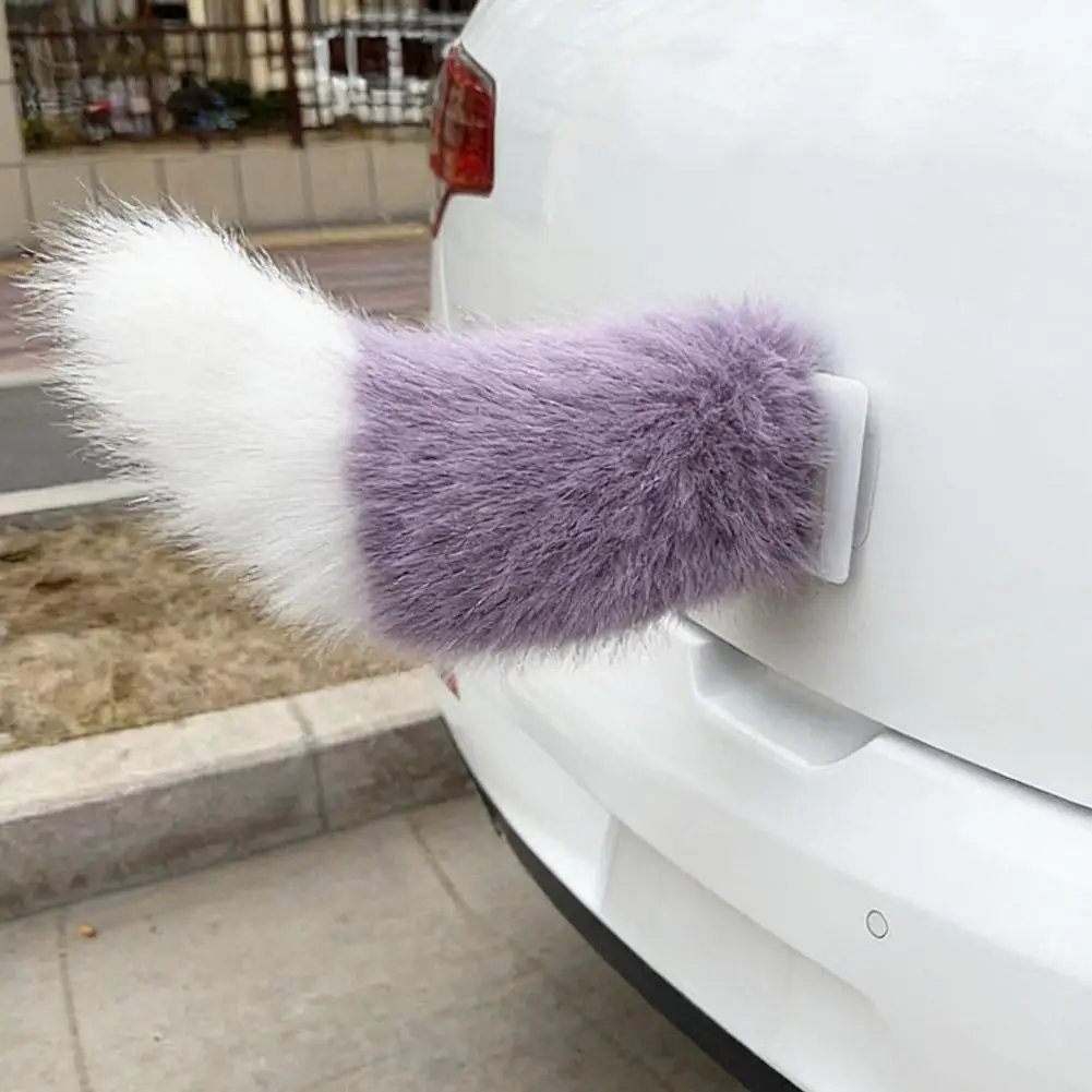 Sound-Activated Electric Plush Tail with Remote Control Moving  Swinging Decorative Tail for Car Interior Auto Accessories