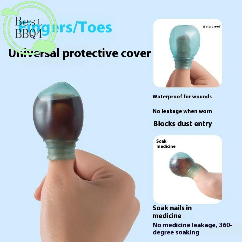 (BBQ4)2Pc Soft Silicone Toe Sleeves Toe Protector Reduce Friction Prevent Nail Insertion For Wound Care And Cutaneous Infections