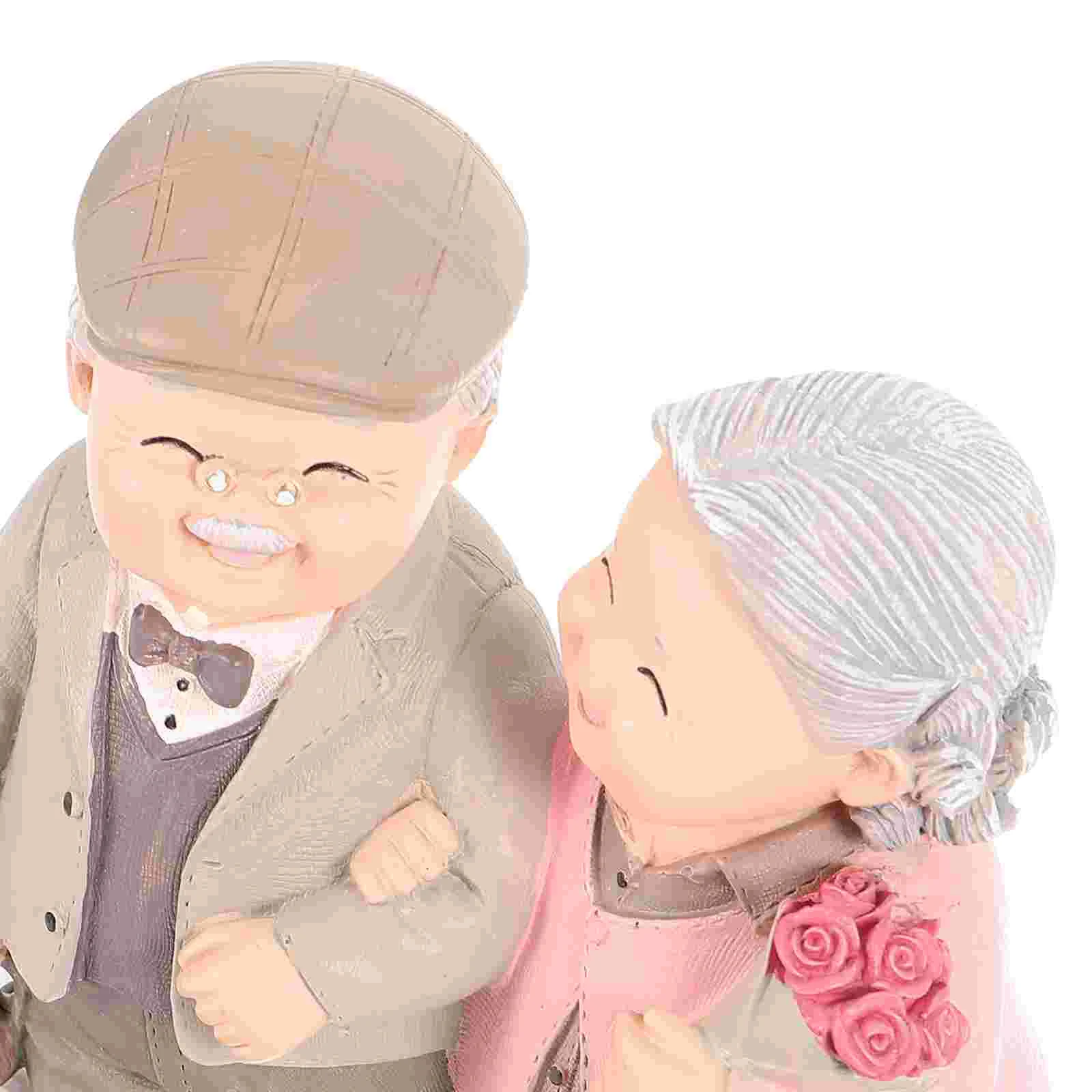 Wedding Decor Old Man Granny Ornaments Halloween Home Decoration Sculpture Figurine Resin Lovely Adornment