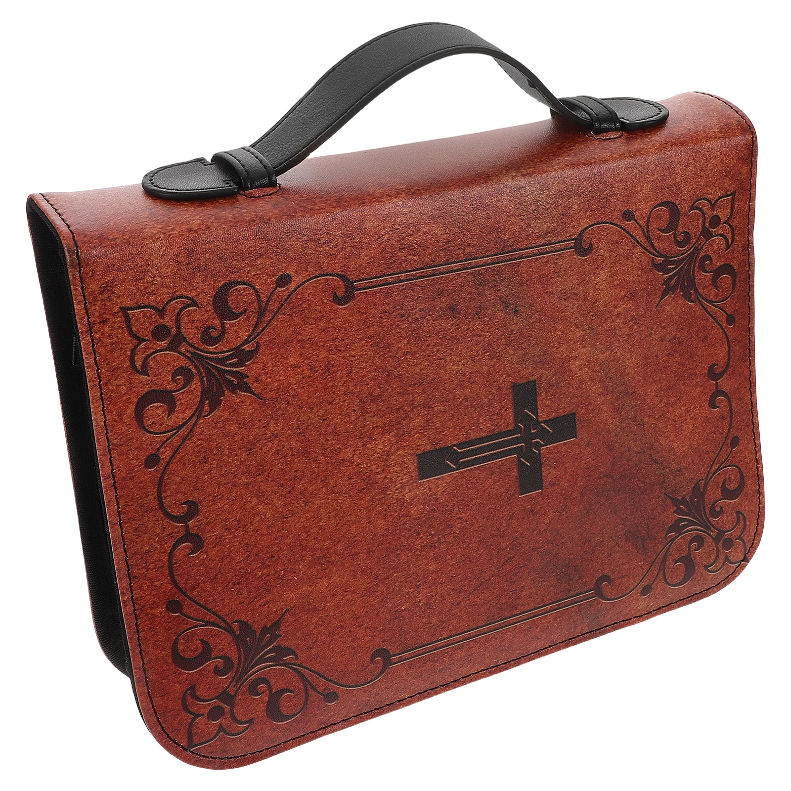 

Book Protection Case Bible Cover for Men Carrier with Handle Portable Study Supplies Pu Accessories