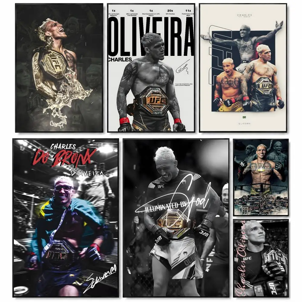 Athlete Famous C-Charles Oliveira Poster Self-Stick Bedroom Dorm Office Gaming Room Studio Decor Gift