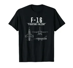 メンズミリタリーエアフォースf16ファイタージェットTシャツ,カジュアルショーツ,綿F-16,100%