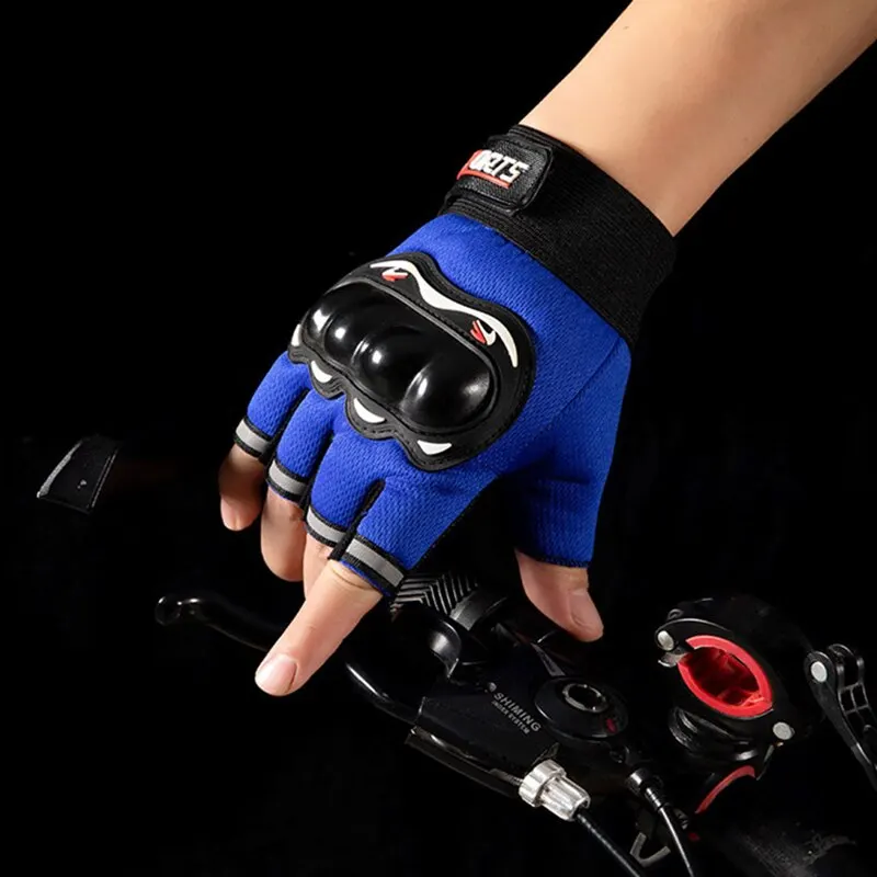 Men Half Finger Gloves Slip Rresistant Wear-resistant Racing Off-road Shatterproof Breathable Motorcycle Bicycle Tactical Glove