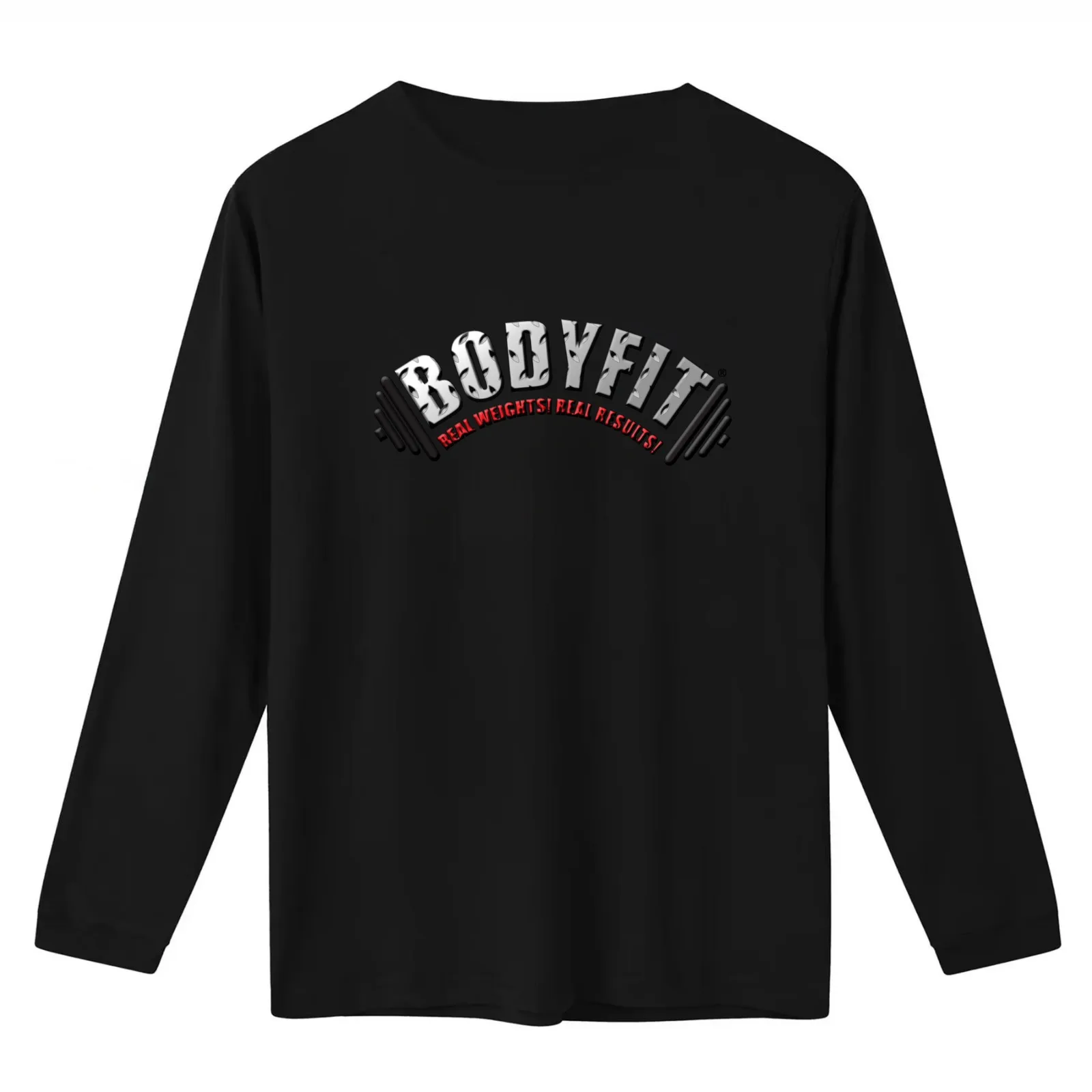 BODYFIT Diamond Plate Real Weights Real Results Logo T-Shirt Summer Casual Cotton Tee Oversized Streetwear Tops 100% Cotton