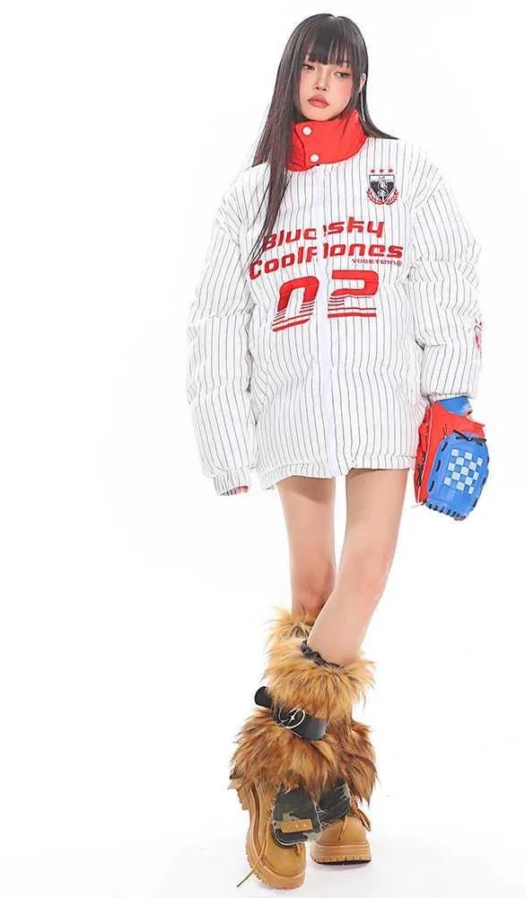 Parki damskie robocze jesienne ocieplane puszyste elastyczne mankiety urocze kobiece codzienne lekkie słodkie kobiece słodkie przystojne miękkie biurowe