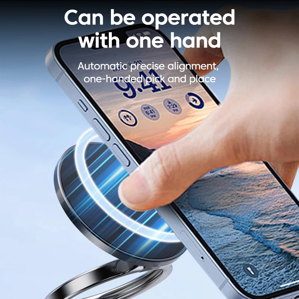 Olaf 360° Rotation Vacuum Magnetic phone holder Multi-angles Adjustment Suck Design Foldable Car Holder Car Navigation Stand