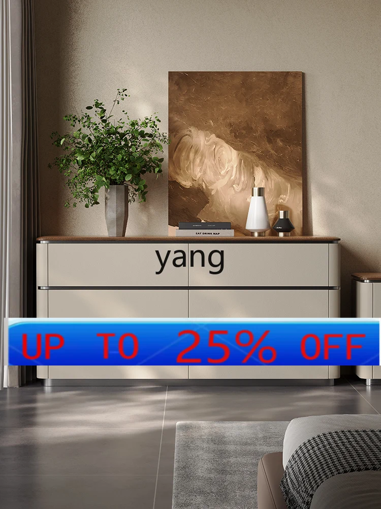 

LMM Italian minimalist six-chest cabinet, bedroom storage locker integrated solid wood chest cabinet against the wall