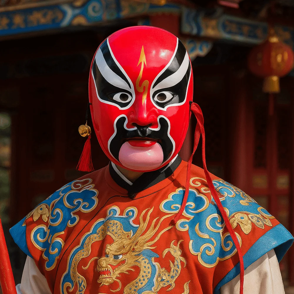 Party Supplies Beijing Opera Mask Eye Mask Cosplay Prom Props Traditional Craft Theatrical Cultural Decorative Face Cover Show