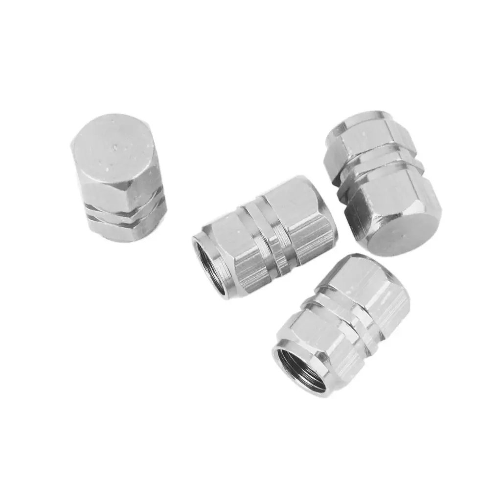 4 قطع إطارات عجلات إطارات السيارات والدراجات النارية الجذعية Air s 16 مم، فضي، كما هو موضح