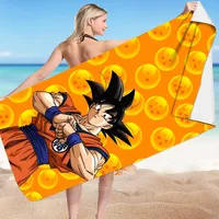 Anime Dragon Ball GoKu Shower Beach Towels Bath Towel Microfiber Washcloth 70x140cm 3D Digital Printed Baby Child Kids Gift